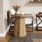 Round Wooden Side Table with Octagonal Pedestal Base for Sofa or Bedside